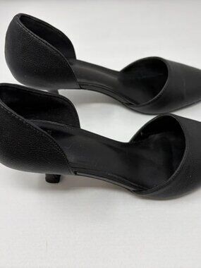 Black Slip-On Heels – Pointed Toe